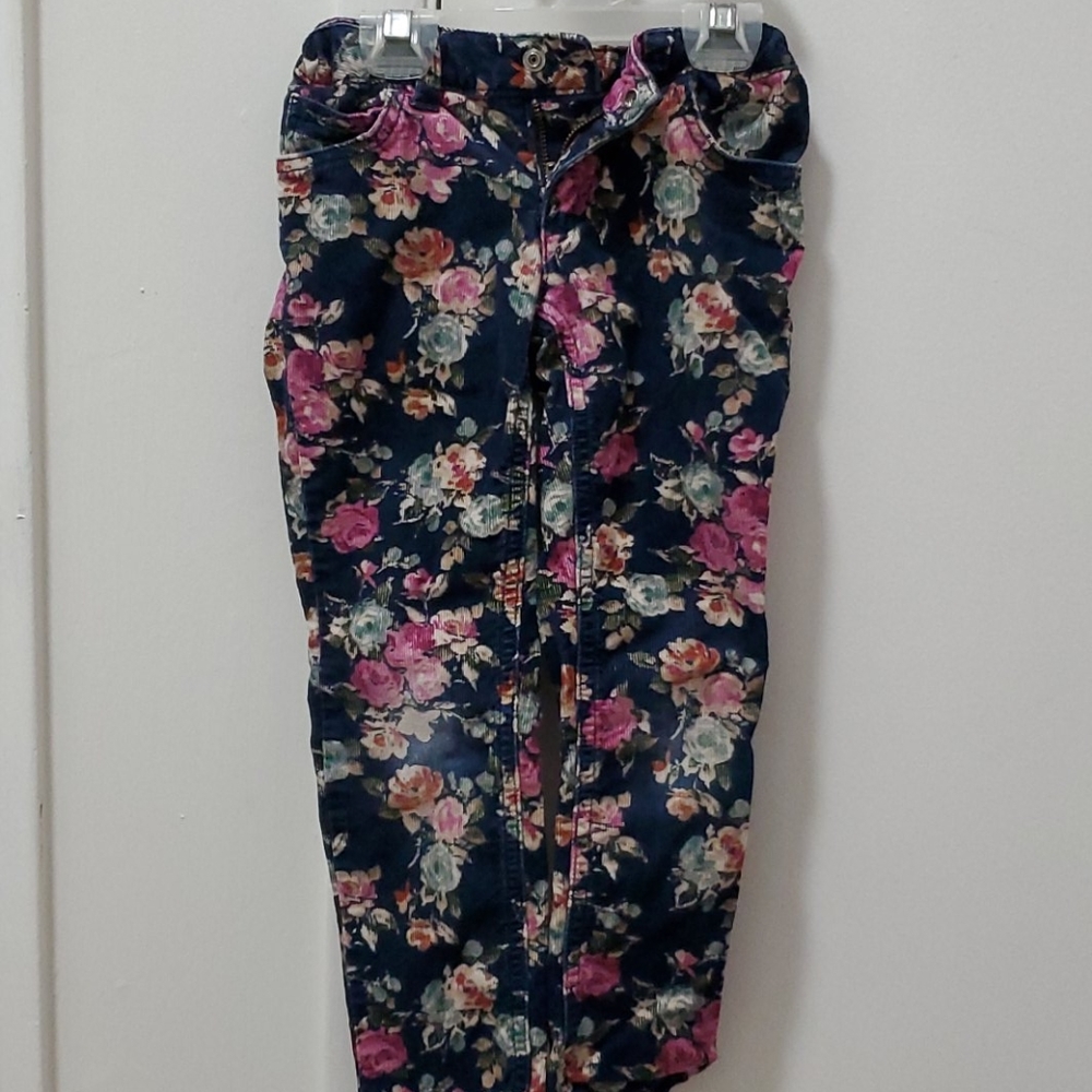 Cordoroy floral pants